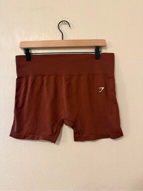 Gymshark Women's High-Waist Seamless Bike Shorts - Rust